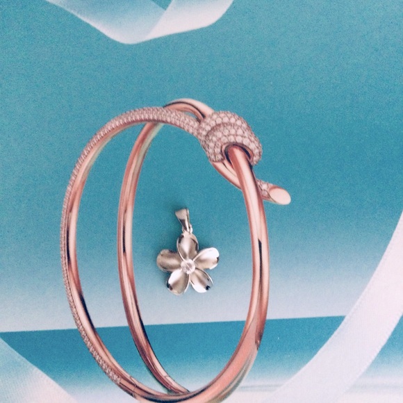 Jewelry - 925 Silver Plumeria 
 🌸 Pendant with CZ center.15mm